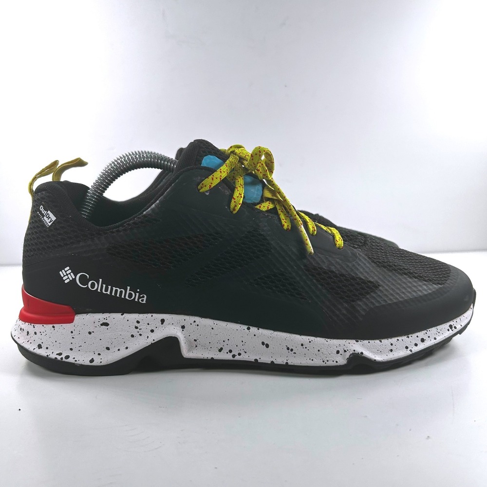 Columbia Vitesse OutDry Waterproof Mens Black Red Yellow Shoes BM0077-012 Size 9